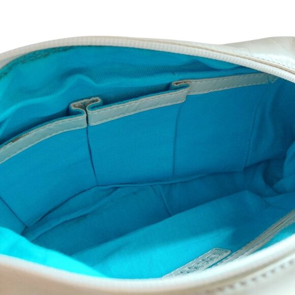 NWT Sigrid Olsen Shoulder Bag Wavy Leather Off White / Stone / Cream - Picture 8 of 9